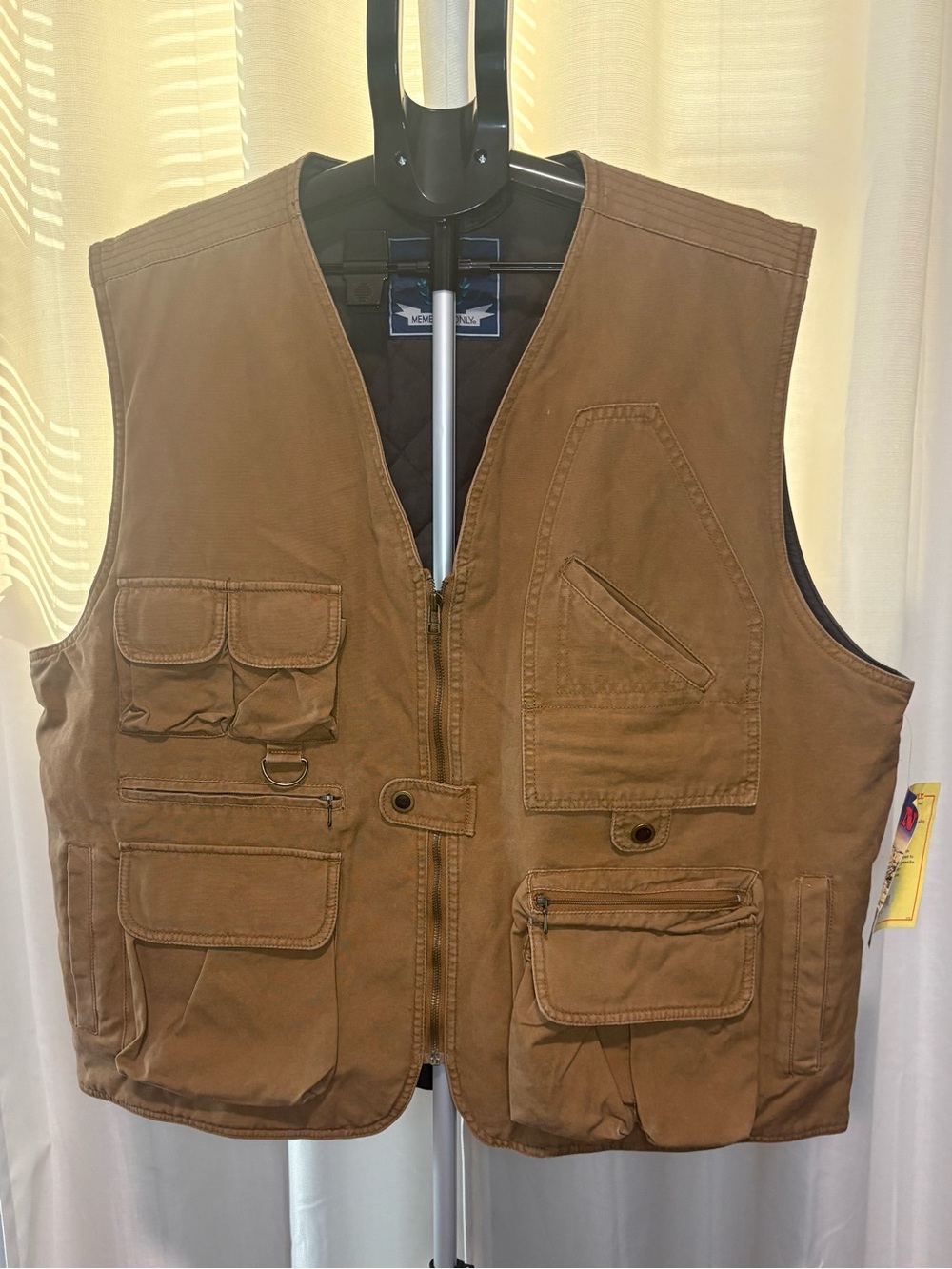 Members Only Canvas Utility Vest Size XL NWT